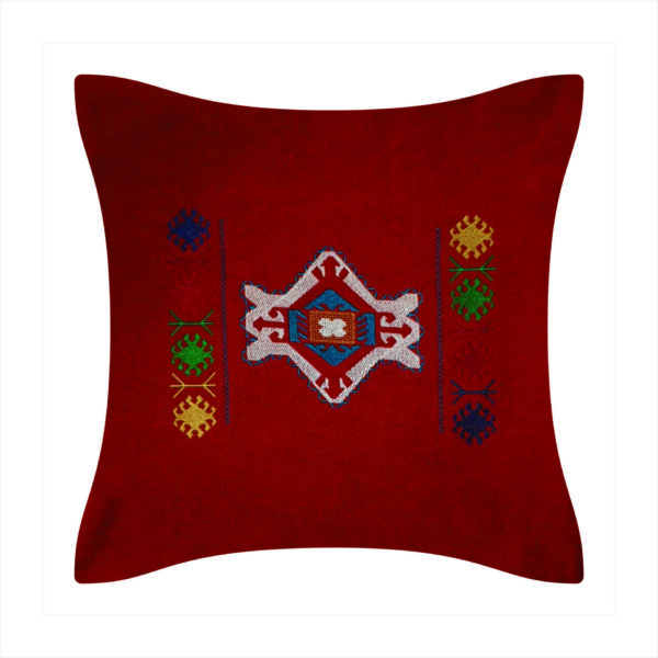Embroidered pillow covers with old Armenian Tavush rug ornament - Image 2
